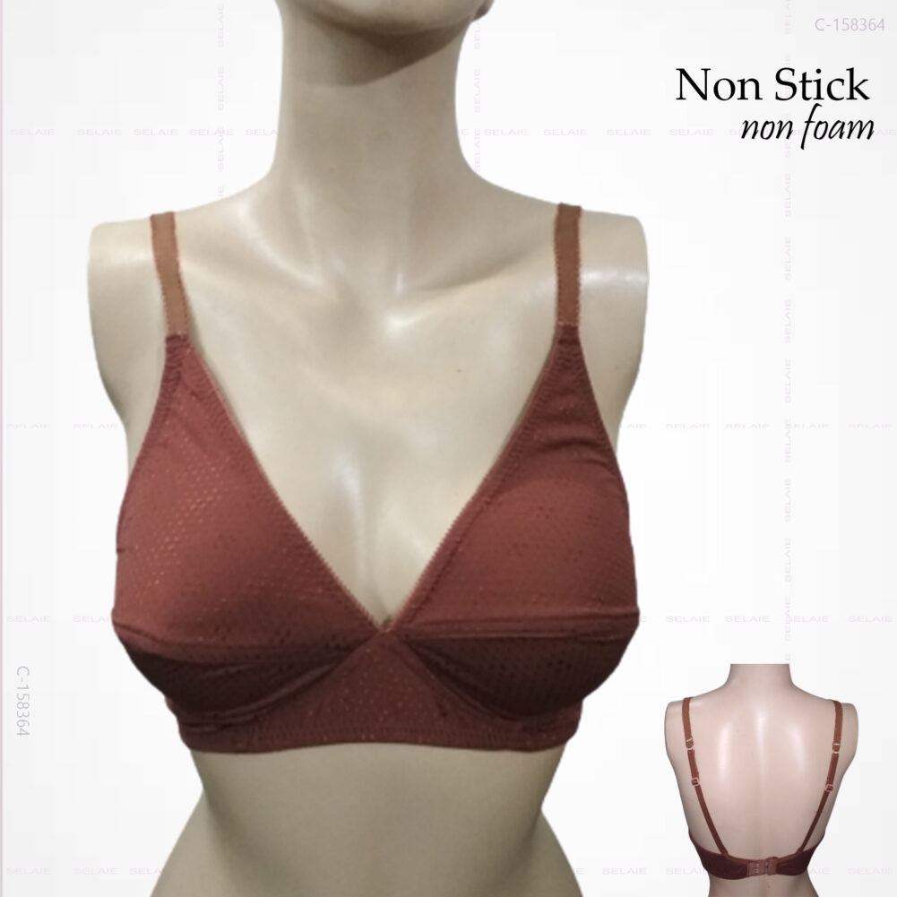 Bra for women Non stick non-Foam Maroon Color with stylish Design