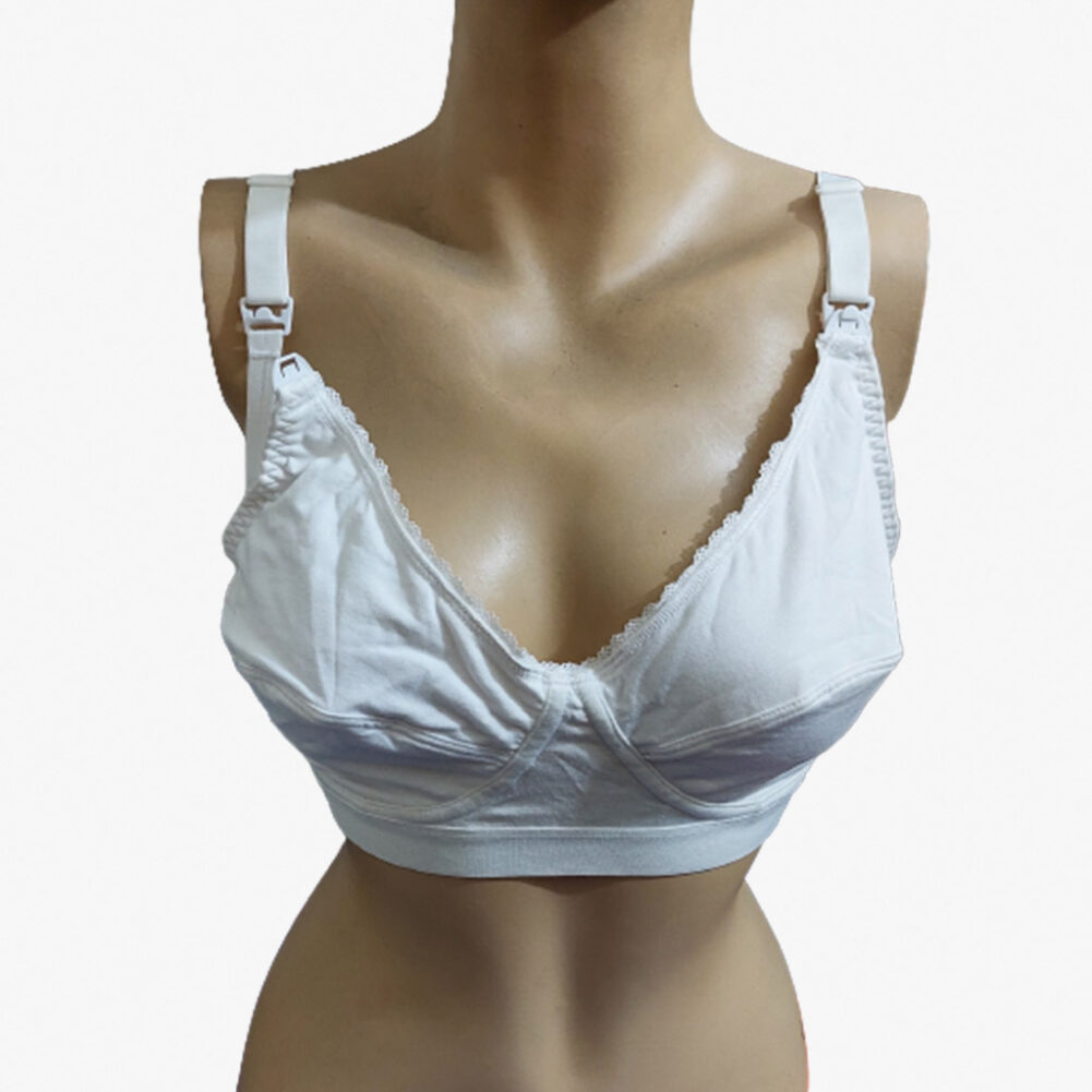Soft Non-Padded Non-Stick Maternity Bra in Classic White - Image 3