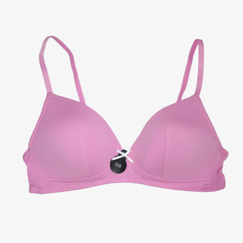 Shop the Latest Trend Pink Cotton Padded Bra with Non-Wire Design