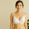 Selaie White Cotton Soft Bra Front View Bangladesh