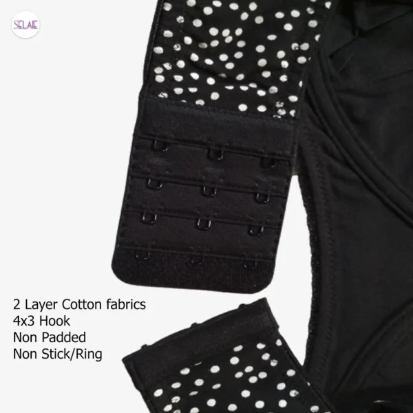 Comfortable Non Foam Cotton Bra – Back Side with 4 Layer Hook
