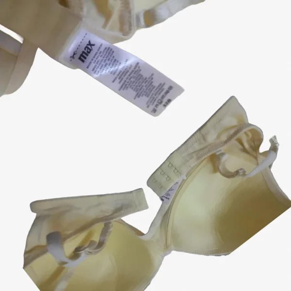 Selaie Light Yellow Cotton Padded Bra – Size Label and Fabric Details