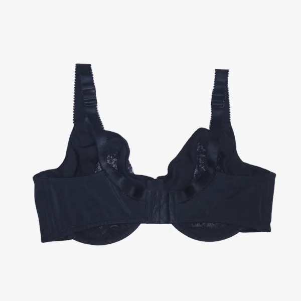 Selaie Black Lace Bra Back View – Adjustable Straps & 3×3 Hook