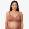 Front view of Dusty Rose Non-Foam Wire-Free Bra for Women – Size 40C – Selaie Bangladesh