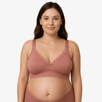 Elegant Comfort Non-Foam Wire-Free Bra in Dusty Rose – Selaie Bangladesh