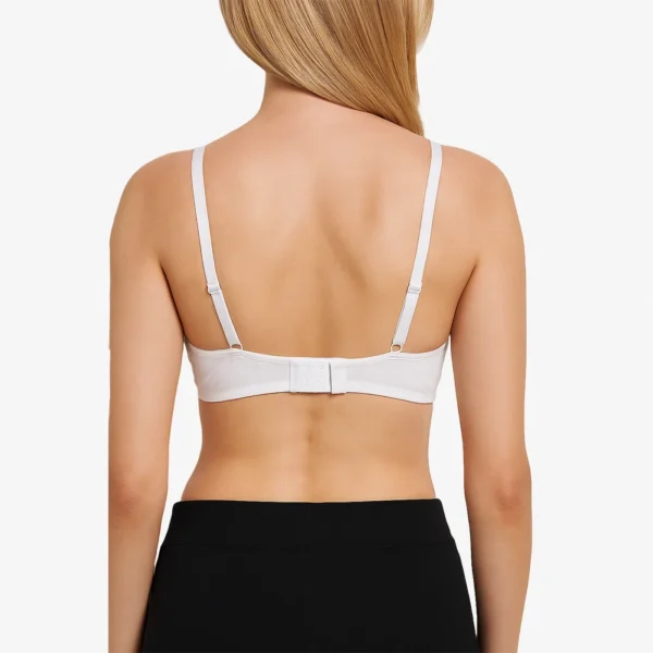 Back side of Cotton Comfortable Soft Bra with adjustable 4-layer hook – Selaie Bangladesh