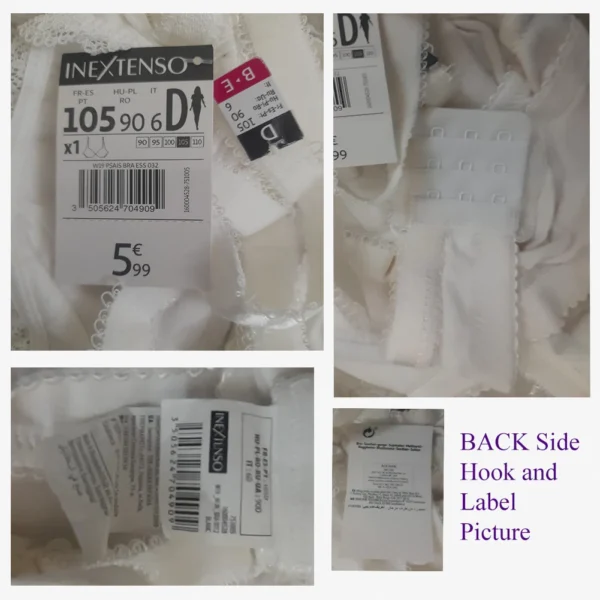 Close-up view showing cotton soft fabric and diamond pattern trim of bra – Selaie Bangladesh